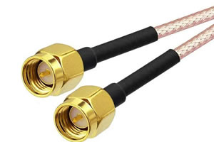 RF coaxial connectors and cable